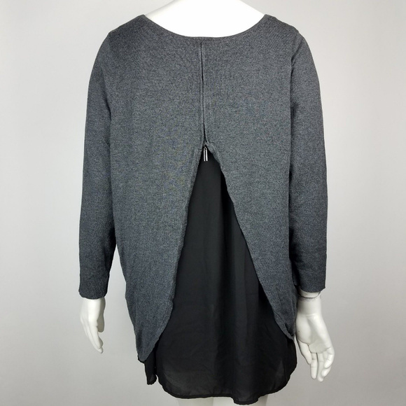 Torrid Sweater Gray Split Back Plus Size 4X - Picture 3 of 8